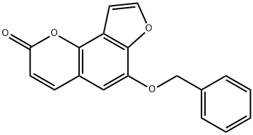 2H-Furo[2,3-h]-1-benzopyran-2-one, 6-(phenylmethoxy)- Struktur