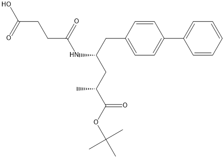 4-(1,1-Dimethylethyl) (αR,γS)-γ-[(3-carboxy-1-oxopropyl)amino]-α-methyl[1,1′-biphenyl]-4-pentanoate (ACI) Struktur