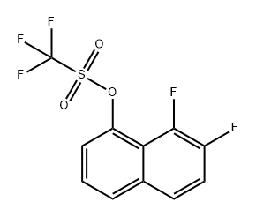 Methanesulfonic acid, 1,1,1-trifluoro-, 7,8-difluoro-1-naphthalenyl ester Structure