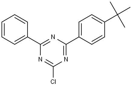 1,3,5-Triazine, 2-chloro-4-[4-(1,1-dimethylethyl)phenyl]-6-phenyl- Struktur