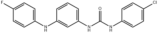 Urea, N-(4-chlorophenyl)-N'-[3-[(4-fluorophenyl)amino]phenyl]- Struktur