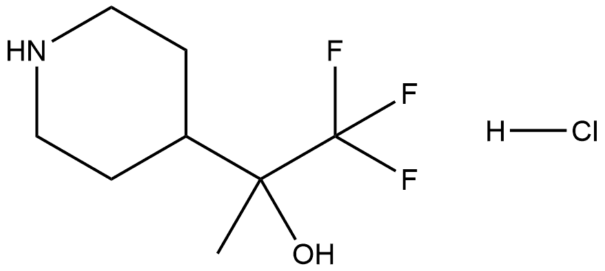 1,1,1-Trifluoro-2-(piperidin-4-yl)propan-2-ol hydrochloride Struktur