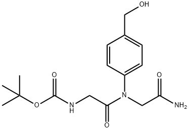 Boc-Gly-Gly-N-[4-(hydroxymethyl)phenyl] Struktur