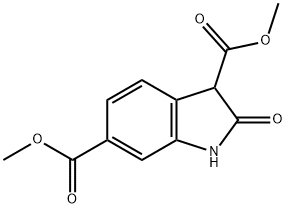 1H-Indole-3,6-dicarboxylic acid, 2,3-dihydro-2-oxo-, 3,6-dimethyl ester Struktur