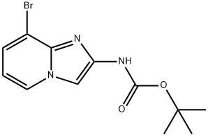 Carbamic acid, N-?(8-?bromoimidazo[1,?2-?a]?pyridin-?2-?yl)?-?, 1,?1-?dimethylethyl ester Struktur