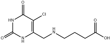 Butanoic acid, 4-[[(5-chloro-1,2,3,6-tetrahydro-2,6-dioxo-4-pyrimidinyl)methyl]amino]- Struktur