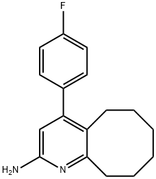 Cycloocta[b]pyridin-2-amine, 4-(4-fluorophenyl)-5,6,7,8,9,10-hexahydro- Struktur