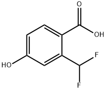 2-(difluoromethyl)-4-hydroxybenzoic acid Struktur