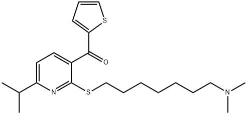 Methanone, [2-[[7-(dimethylamino)heptyl]thio]-6-(1-methylethyl)-3-pyridinyl]-2-thienyl- Struktur