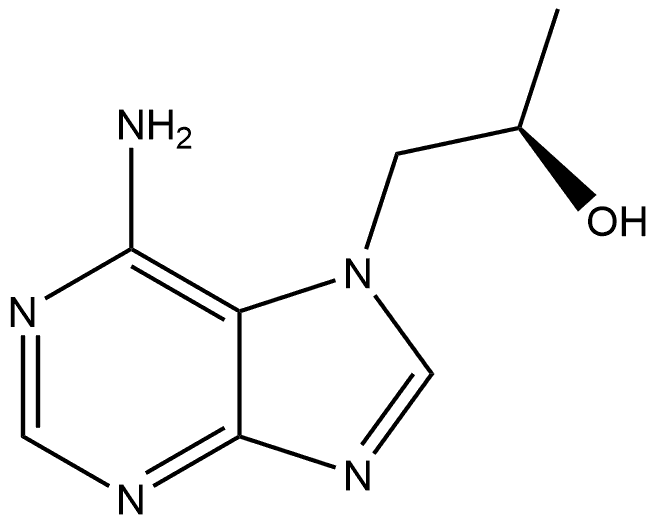 7H-Purine-7-ethanol, 6-amino-α-methyl-, (αR)- Struktur