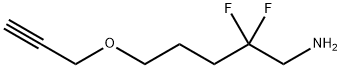 1-Pentanamine, 2,2-difluoro-5-(2-propyn-1-yloxy)- Struktur