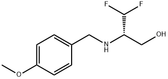 1-Propanol, 3,3-difluoro-2-[[(4-methoxyphenyl)methyl]amino]-, (2S)- Struktur