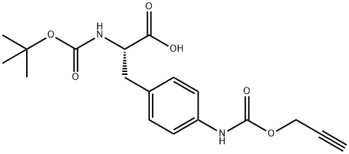 N-[(1,1-Dimethylethoxy)carbonyl]-4-[[(2-propyn-1-yloxy)carbonyl]amino]-L-phenylalanine Struktur