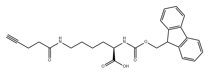 D-Lysine, N2-[(9H-fluoren-9-ylmethoxy)carbonyl]-N6-(1-oxo-4-pentyn-1-yl)- Struktur