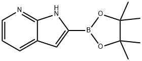 1H-Pyrrolo[2,3-b]pyridine, 2-(4,4,5,5-tetramethyl-1,3,2-dioxaborolan-2-yl)- Struktur