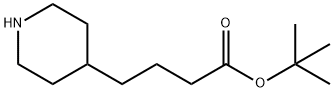 4-Piperidinebutanoic acid, 1,1-dimethylethyl ester Struktur