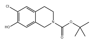 tert-butyl 6-chloro-7-hydroxy-1,2,3,4-tetrahydroisoquinoline-2-carboxylate Struktur