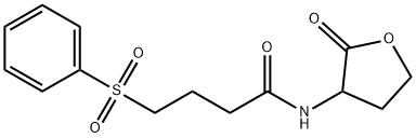 Butanamide, 4-(phenylsulfonyl)-N-(tetrahydro-2-oxo-3-furanyl)- Struktur