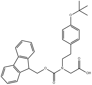 Fmoc-N-(4-O-tbu)-Phenethyl-Gly-OH Struktur