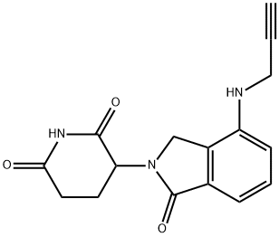 2,6-Piperidinedione, 3-[1,3-dihydro-1-oxo-4-(2-propyn-1-ylamino)-2H-isoindol-2-yl]- Struktur