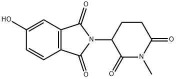 1H-Isoindole-1,3(2H)-dione, 5-hydroxy-2-(1-methyl-2,6-dioxo-3-piperidinyl)- Struktur