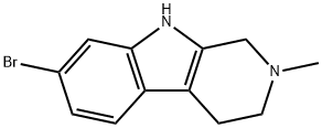 7-Bromo-2,3,4,9-tetrahydro-2-methyl-1H-pyrido[3,4-b]indole Struktur