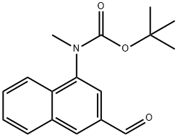 Carbamic acid, N-(3-formyl-1-naphthalenyl)-N-methyl-, 1,1-dimethylethyl ester Struktur