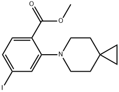 Benzoic acid, 2-(6-azaspiro[2.5]oct-6-yl)-4-iodo-, methyl ester Struktur