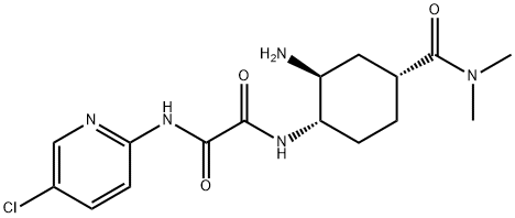 Ethanediamide, N1-[(1S,2S,4R)-2-amino-4-[(dimethylamino)carbonyl]cyclohexyl]-N2-(5-chloro-2-pyridinyl)- Struktur