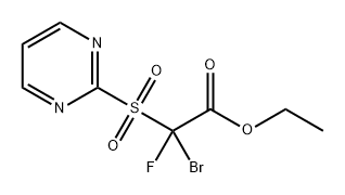 Acetic acid, 2-bromo-2-fluoro-2-(2-pyrimidinylsulfonyl)-, ethyl ester Struktur