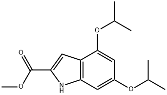 1H-Indole-2-carboxylic acid, 4,6-bis(1-methylethoxy)-, methyl ester Struktur