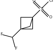 Bicyclo[1.1.1]pentane-1-sulfonyl chloride, 3-(difluoromethyl)- Struktur