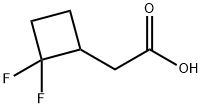 Cyclobutaneacetic acid, 2,2-difluoro- Struktur