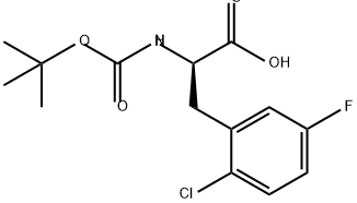 D-Phenylalanine, 2-chloro-N-[(1,1-dimethylethoxy)carbonyl]-5-fluoro- Struktur