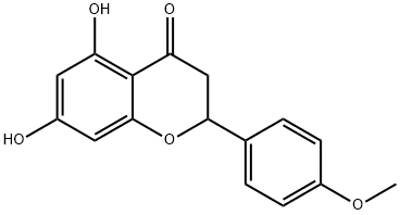 4H-1-Benzopyran-4-one, 2,3-dihydro-5,7-dihydroxy-2-(4-methoxyphenyl)- Struktur