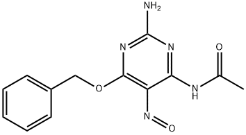 Acetamide, N-[2-amino-5-nitroso-6-(phenylmethoxy)-4-pyrimidinyl]-