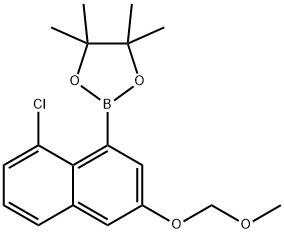 1,3,2-Dioxaborolane, 2-[8-chloro-3-(methoxymethoxy)-1-naphthalenyl]-4,4,5,5-tetramethyl- Struktur