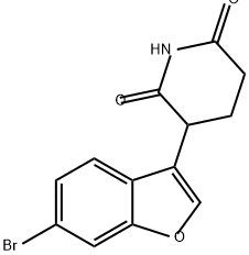 2,6-Piperidinedione, 3-(6-bromo-3-benzofuranyl)- Struktur