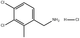 Benzenemethanamine, 3,4-dichloro-2-methyl-, hydrochloride (1:1) Struktur