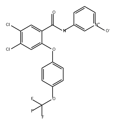 Benzamide, 4,5-dichloro-N-(1-oxido-3-pyridinyl)-2-[4-(trifluoromethoxy)phenoxy]- Struktur