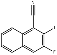 1-Naphthalenecarbonitrile, 3-fluoro-2-iodo- Struktur