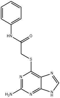 Acetamide, 2-[(2-amino-9H-purin-6-yl)thio]-N-phenyl- Struktur