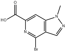 4-Bromo-1-methyl-1H-pyrazolo[4,3-c]pyridine-6-carboxylic acid Struktur