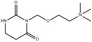 2,4(1H,3H)-Pyrimidinedione, dihydro-3-[[2-(trimethylsilyl)ethoxy]methyl]- Struktur