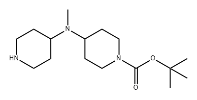 1-Piperidinecarboxylic acid, 4-(methyl-4-piperidinylamino)-, 1,1-dimethylethyl ester Struktur