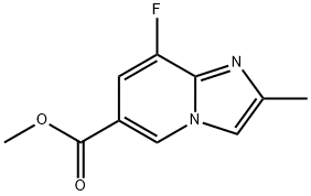 Imidazo[1,2-a]pyridine-6-carboxylic acid, 8-fluoro-2-methyl-, methyl ester Struktur