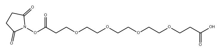 4,7,10,13-Tetraoxahexadecanedioic acid, 1-(2,5-dioxo-1-pyrrolidinyl) ester Struktur