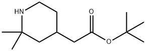 4-Piperidineacetic acid, 2,2-dimethyl-, 1,1-dimethylethyl ester Struktur