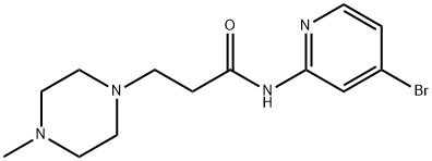 1-Piperazinepropanamide, N-(4-bromo-2-pyridinyl)-4-methyl- Struktur