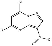 Pyrazolo[1,5-a]pyrimidine, 5,7-dichloro-3-nitro- Struktur